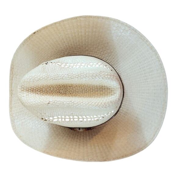 John B Stetson company cowboy hat sz 6 3/4 western hat with brown band - Picture 5 of 13